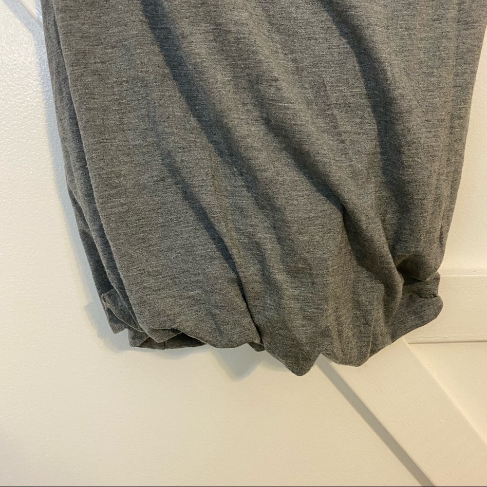 T Alexander Wang Jersey Knit Ruched Twist Bubble Mini Skirt Heather Gray Sz M - Picture 4 of 7
